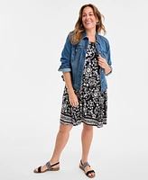 Style & Co Plus Printed Sleeveless Dress, Exclusively at Macy's