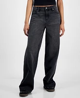 Celebrity Pink Juniors' Elastic-Back Wide-Leg Jeans