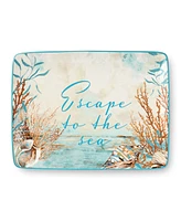 Certified International Escape to the Sea Rectangular Platter