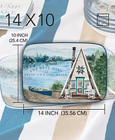 Certified International Wake At The Lake Rectangular Platter