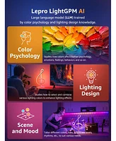Lepro TB2 Ai Smart Table Lamp, Rgb+Ic Addressable Led Lamp Alexa Google Enable, App Control Color Changing Modern Spiral Lamp No Remote, Music Sync, A