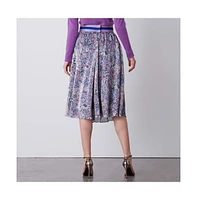 Carlisle Women's Artful Print Midi Skirt Brilliant