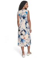 Calvin Klein Women's Printed Sleeveless A-Line Dress