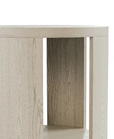 Furniture of America 24" Oak Wood Rosin Round End Table