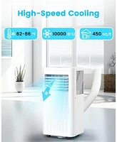 Cowsar 10000 Btu Portable Air Conditioners, 4 Modes portable Ac with Cooling, Fan, Dehumidifier & Sleep Mode, Cooling up to 450 Sq.Ft. with 24H Timer/