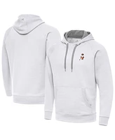 Antigua Men's White Clemson Tigers Golfer Victory Pullover Hoodie