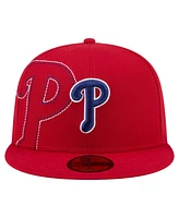 New Era Men's Red Philadelphia Phillies Yarn Stitch 59FIFTY Fitted Hat