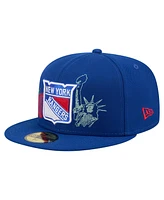 New Era Men's Blue York Rangers State Stitch 59FIFTY Fitted Hat