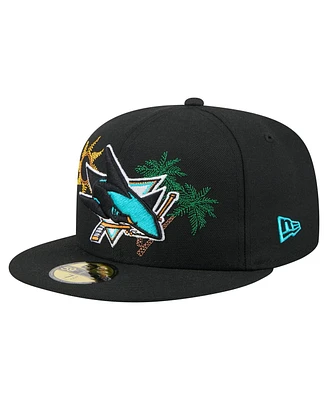 New Era Men's Black San Jose Sharks State Stitch 59FIFTY Fitted Hat