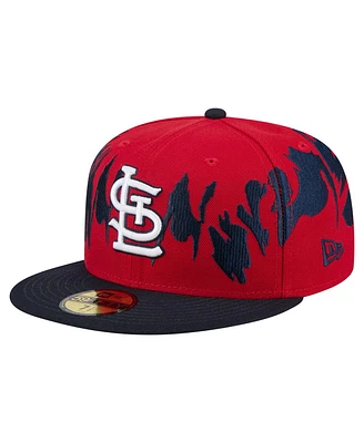 New Era Men's Red/Navy St. Louis Cardinals Retro Pattern 59FIFTY Fitted Hat