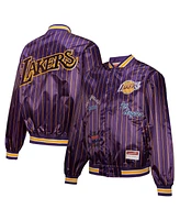Mitchell & Ness X Dannijo Women's Purple Los Angeles Lakers Satin Full-Snap Jacket