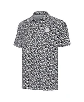 Antigua Men's Gray/Black Usmnt Seasons Polo Shirt