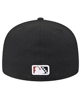 New Era Men's Black Quad Cities River Bandits Authentic Collection 59FIFTY Fitted Hat