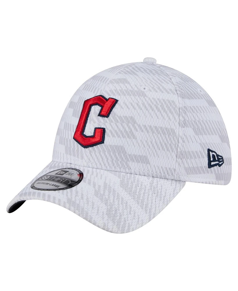 New Era Men's White Cleveland Guardians Graded 39THIRTY Stretch Fit Hat