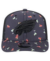 New Era Men's Navy/Black Philadelphia Eagles Adventure Drinks Pattern 9SEVENTY Stretch-Snap Hat