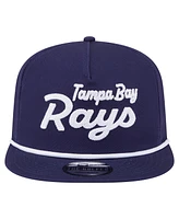 New Era Men's Navy Tampa Bay Rays Team Text Golfer Snapback Hat