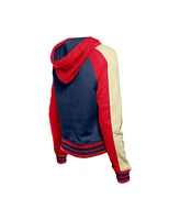 New Era Women's Navy Minnesota Twins Cooperstown Collection Cropped Raglan Pullover Hoodie