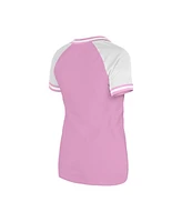 New Era Women's Light Pink Texas Rangers Gameday V-Neck T-Shirt