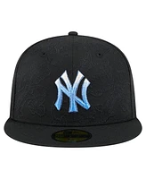 New Era Men's Black York Yankees Tonal Koi 59FIFTY Fitted Hat