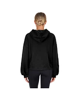 New Era Women's Black Indiana Pacers 2024/25 City Edition Cropped Pullover Hoodie