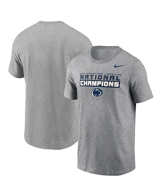 Nike Men's Gray Penn State Nittany Lions 2025 Ncaa Wrestling National Champions T-Shirt