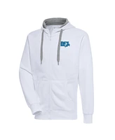 Antigua Men's White Detroit Lions Victory Full-Zip Hoodie