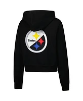 Pro Standard Women's Black Pittsburgh Steelers Split Logo Full-Zip Hoodie