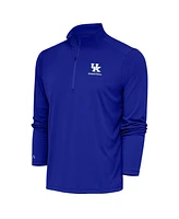 Antigua Men's Royal Kentucky Wildcats Basketball Tribute Quarter-Zip Pullover Top