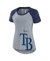 Nike Women's Heather Gray Tampa Bay Rays Summer Breeze Raglan Fashion T-Shirt