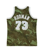 Mitchell & Ness Men's Dennis Rodman Camo Los Angeles Lakers Hardwood Classics 1998/99 Ghost Green Swingman Jersey