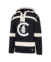 '47 Brand Men's Navy Chicago Cubs Superior Lacer Pullover Hoodie