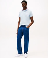 Tommy Hilfiger Men's Red, White, and Blue Collar Regular Fit Polo Shirt
