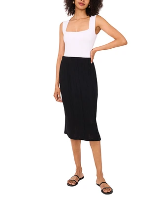 Vince Camuto Women's Pull-On Side-Slit Midi Skirt