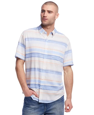 Weatherproof Vintage Men's Twill Stripe Button-Down Shirt