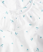 Charter Club Women's Cotton Clip-Dot Ruffled Chemise, Exclusively at Macy's