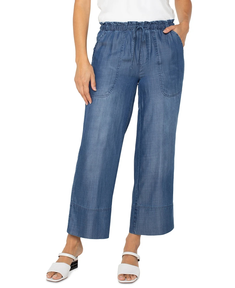 Liverpool Los Angeles Petite Wide-Leg Ankle Pants