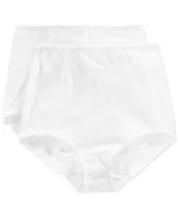 Bali Women's Light Tummy-Control Cotton 2-Pack Brief Underwear X037