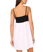1.state Women's Colorblocked Empire-Waist Mini Dress