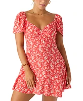 O'Neill Juniors' Carina Printed Puff-Sleeve Mini Dress
