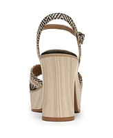Naturalizer Women's Katalina Block Heel Square Toe Platform Sandals