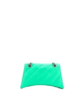 Pre-Owned Balenciaga Small Crush Chain Flap Bag Quilted Crushed Calfskin