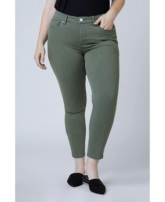 Slink Jeans Plus Color mid rise ankle skinny 29" inseam