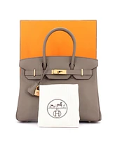 Pre-Owned Hermes Birkin 30 Handbag Grey Epsom with Rose Gold Hardware