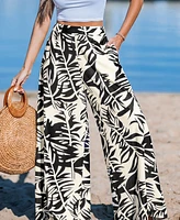 Cupshe Women's Tropical Floral Wide Leg Pants