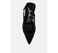 Kiev Mesh Pin Buckle Pointed Mules