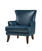 Hardamon Contemporary Leather Arm Chair with Nailhead Trim