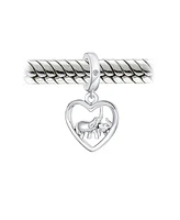 Bling Jewelry I Love You Heart Elephant Charm Bead Sterling Silver European Bracelet
