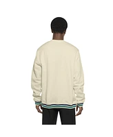 New Era Men's Cream Seattle Mariners Throwback Pullover Sweatshirt