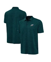 Antigua Men's Heather Midnight Green Philadelphia Eagles Layout Polo Shirt