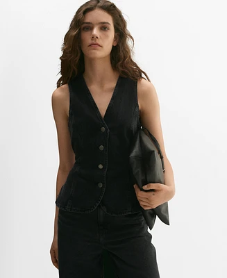 Mango Women's Denim Bow Vest